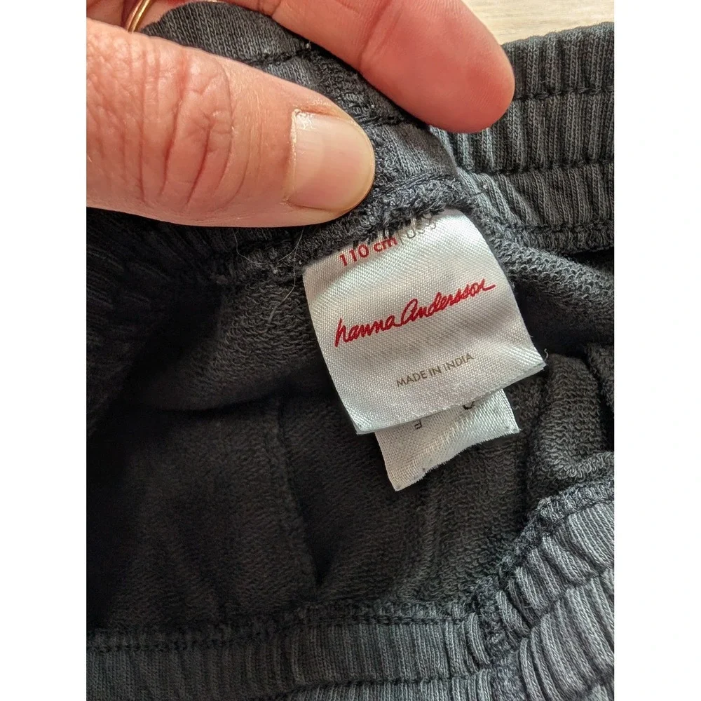 Hanna Andersson Kids black French Terry Joggers Sweatpants Size US 5 lounge